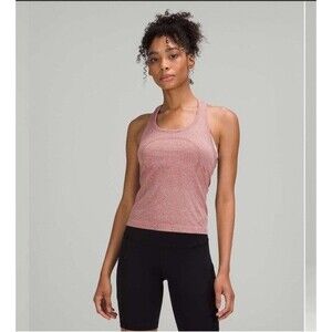 Lululemon Swiftly Tech Racerback Tank Top 10 Spiced Chai/Pink Rosebud Waist